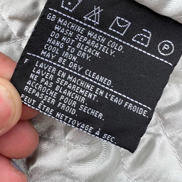 Harley-Davidson Black Nylon Bomber Jacket Quilted Lining & Embroidered Medium - Picture 6 of 13